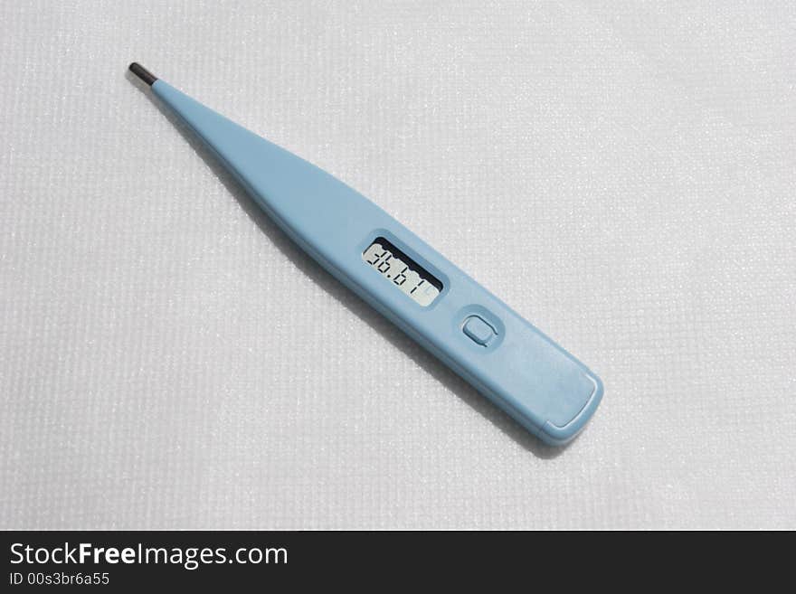 Electronic thermometer shows temperature 36,6. Electronic thermometer shows temperature 36,6