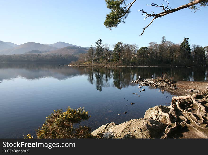 Derwent water lake in Cumbria taken from Friars Crag February 2008. Camera used canon 350D with 18-55 zoom lens. Derwent water lake in Cumbria taken from Friars Crag February 2008. Camera used canon 350D with 18-55 zoom lens