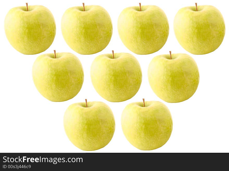 Apples on a withe background.