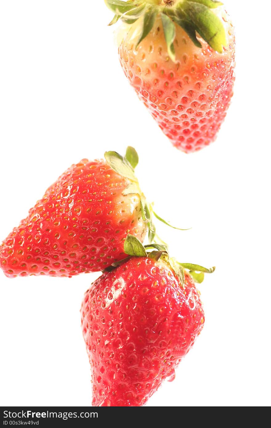 Strawberrys on a withe background.