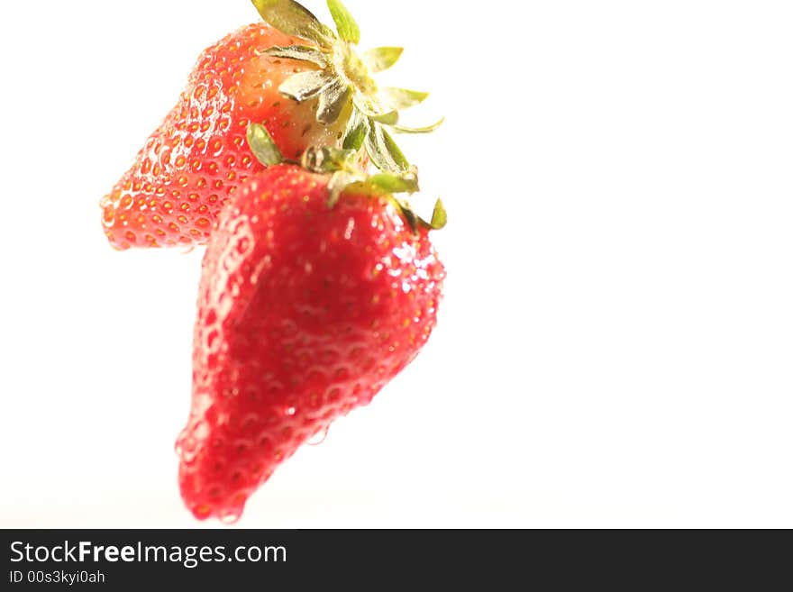 Strawberrys on a withe background.