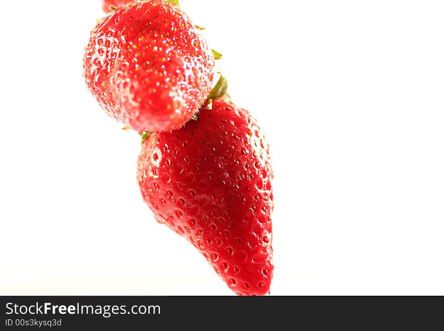 Strawberrys on a withe background.