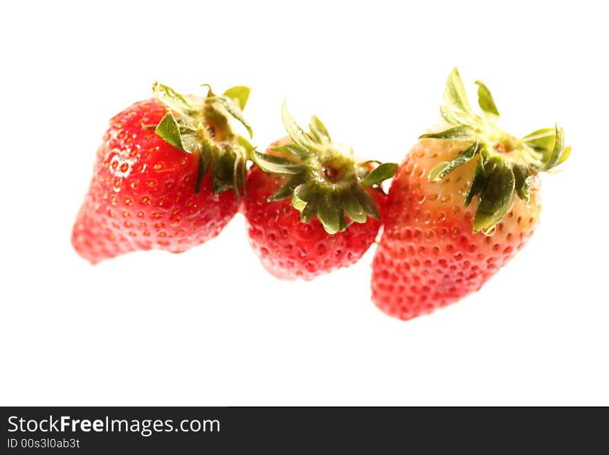 Strawberrys on a withe background.