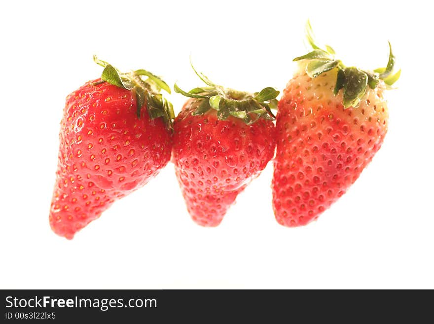 Strawberrys on a withe background.