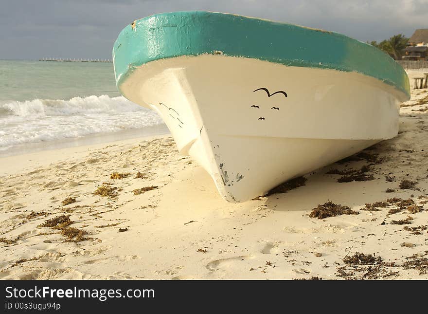 Old Boat On Shore