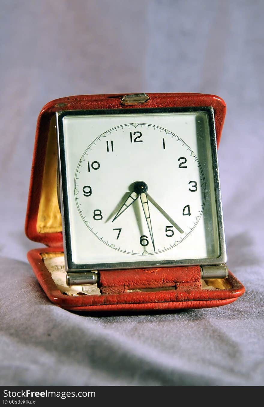 A view with an old alarm clock