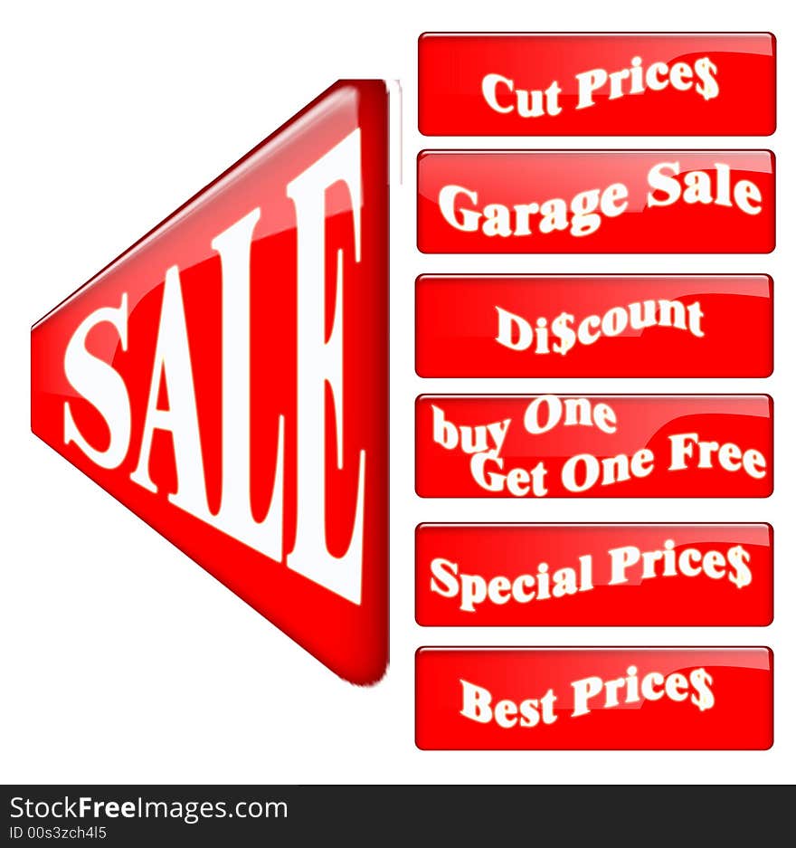 All labels about prices or discount. All labels about prices or discount