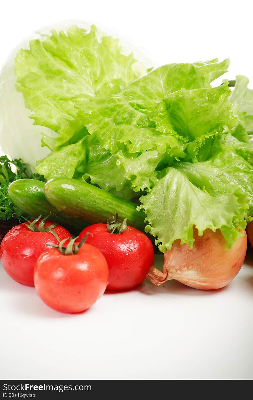 Fresh Vegetables, Fruits and other foodstuffs. Shot in a studio. Fresh Vegetables, Fruits and other foodstuffs. Shot in a studio.