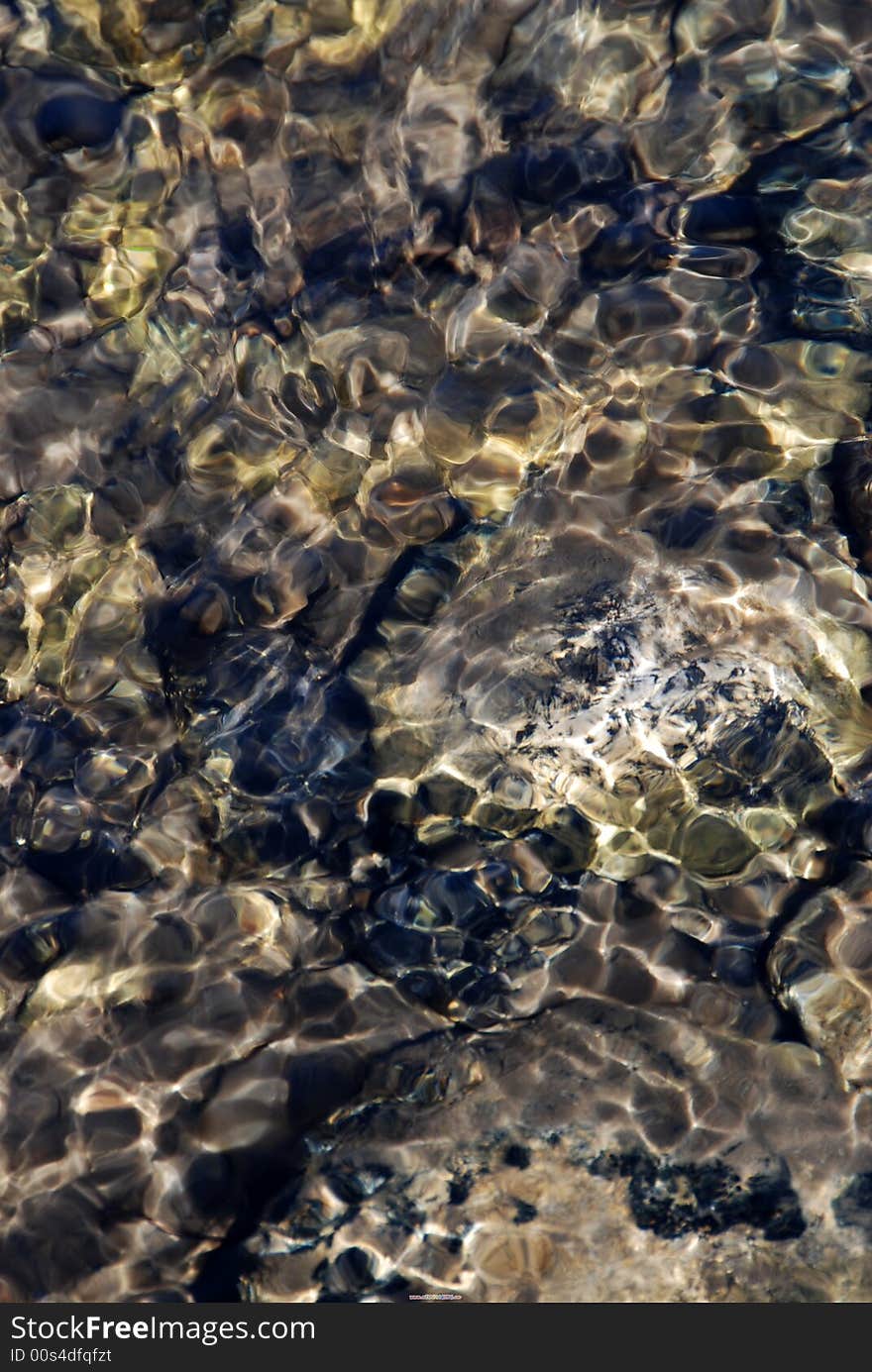 Stones in water