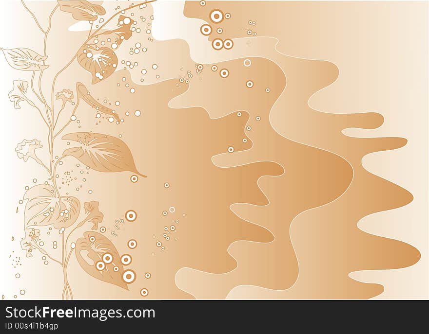 Abstract floral background. A vector format is added. Suits well for a postcard or background. Abstract floral background. A vector format is added. Suits well for a postcard or background