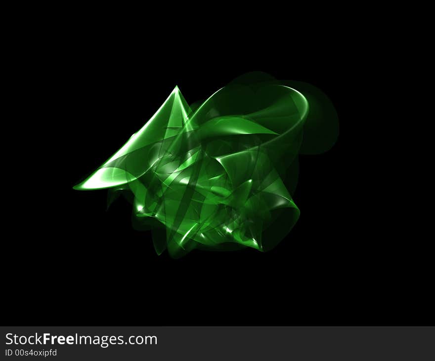 Abstract green shape