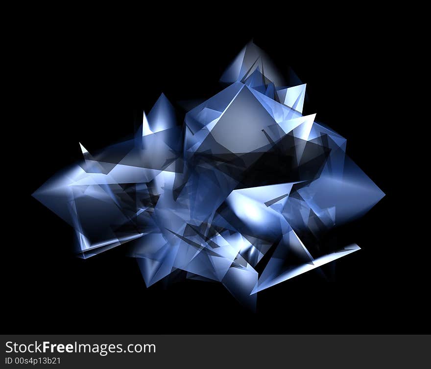 Abstract blue shape for background