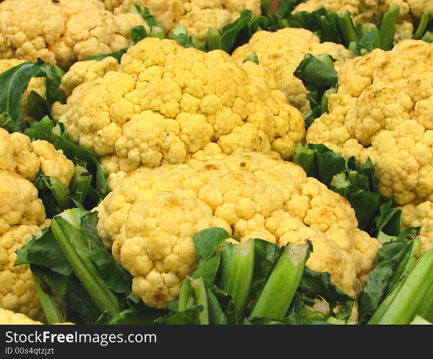 Cauliflowers at Quiapo market in Manila, Philippines.