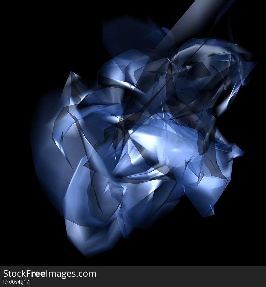 Abstract blue shape