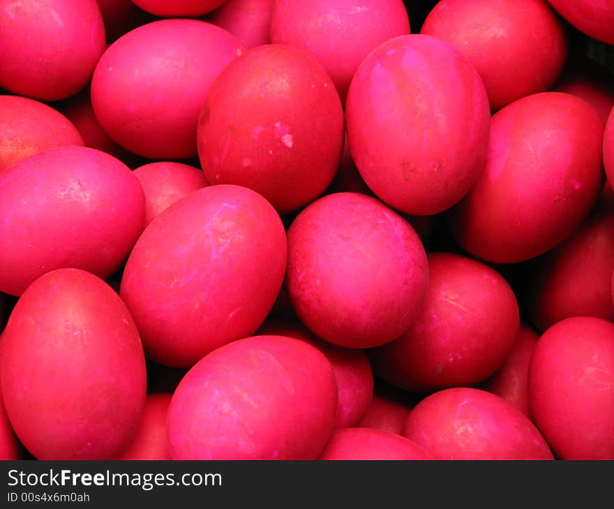 Red eggs sold at Quiapo market in Manila, Philippines. Red eggs sold at Quiapo market in Manila, Philippines.