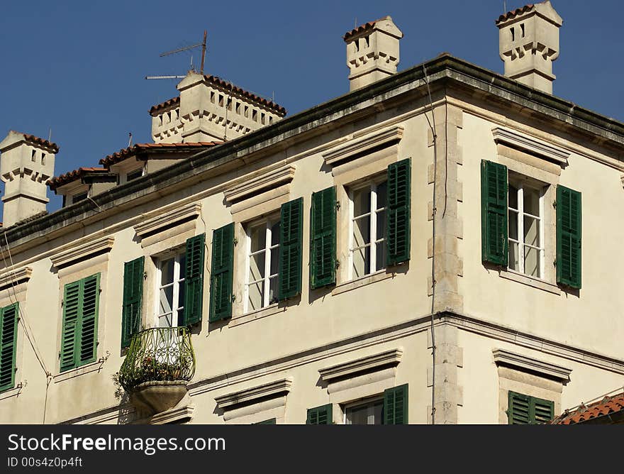 Old style mediterranean city architecture