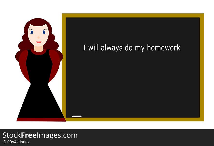 The teacher teaching that is important to do homework