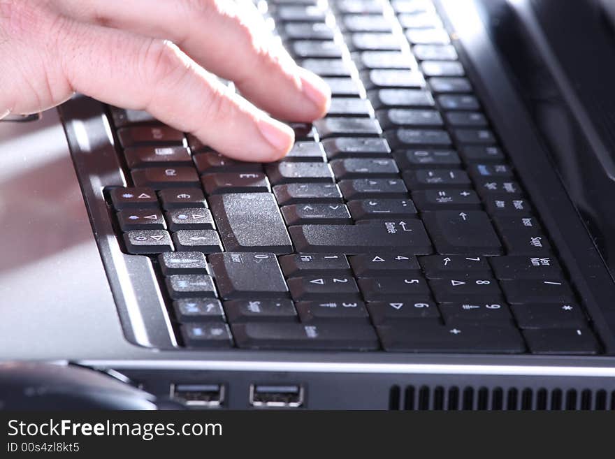 Close-up hands on a keyboard. Close-up hands on a keyboard