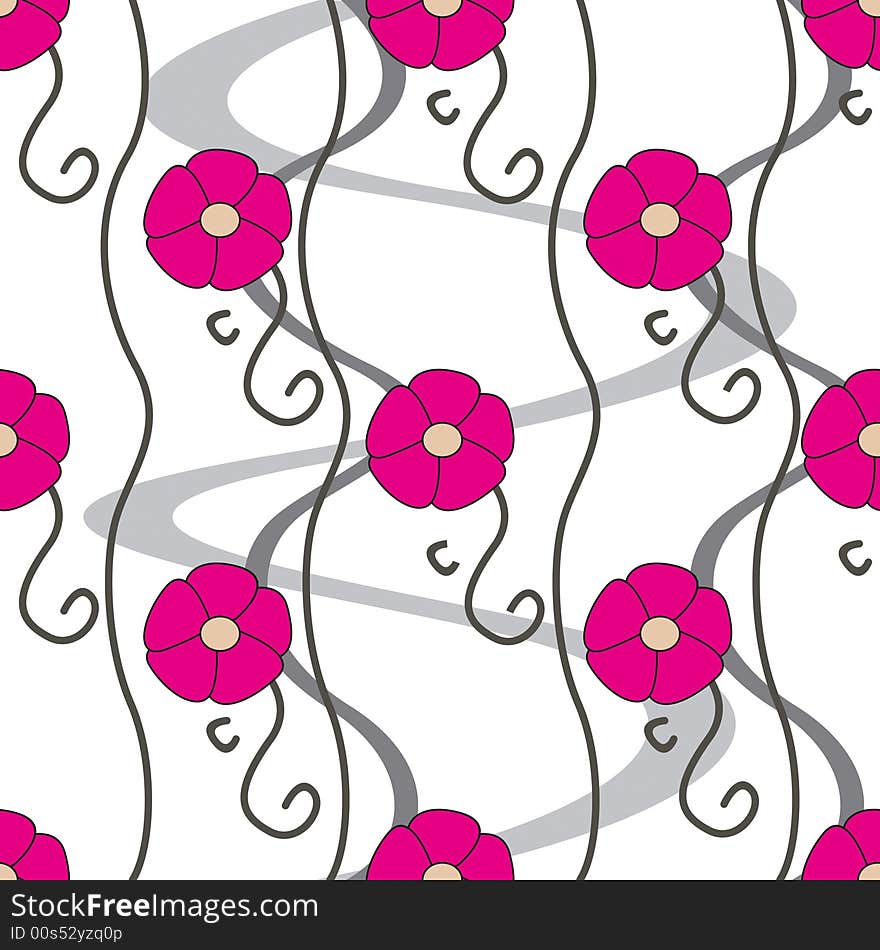 Retro background with flowers available in vector format