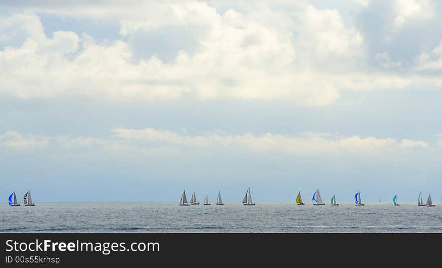 Yachts race