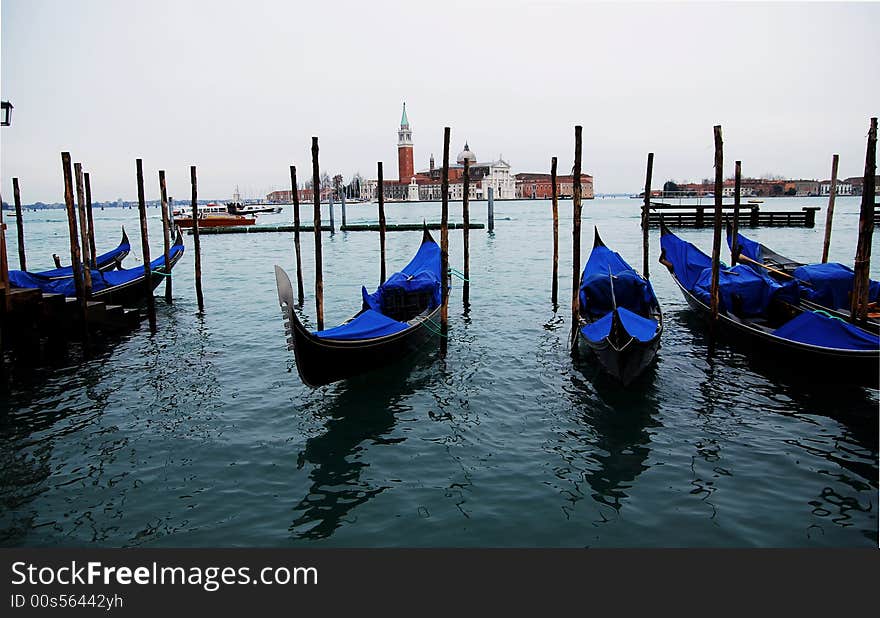 Gondola over Venice canal