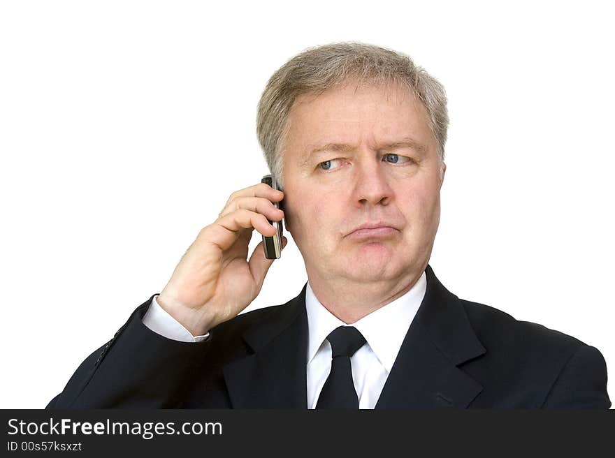 Business man talking to the mobile phone