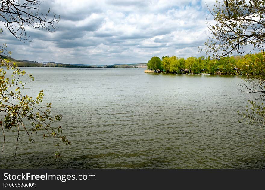 Lake Cricova In Spring.