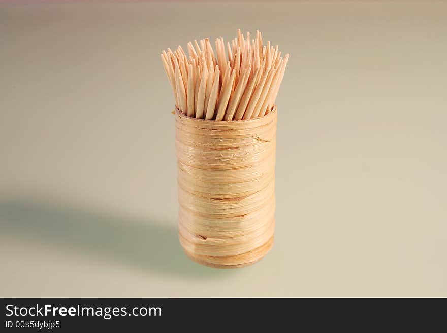 Toothpicks on the kitchen table