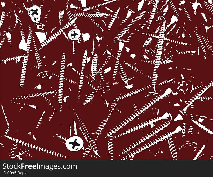 Textural background consisting of screws of brown color. Textural background consisting of screws of brown color