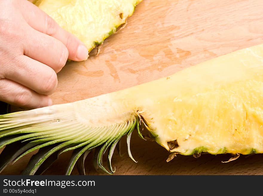 Fresh pineapple great colors closeup shots great healthy snack. Fresh pineapple great colors closeup shots great healthy snack