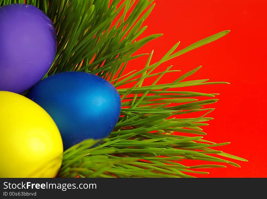 Easter holiday color eggs