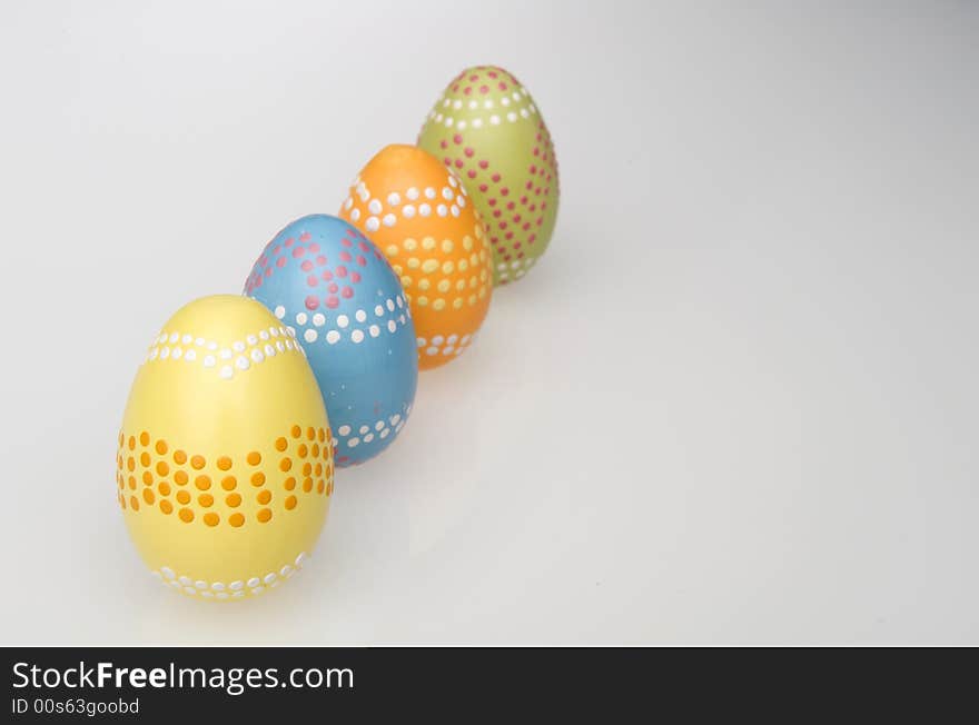 Colorful Easter Eggs Hand Painted