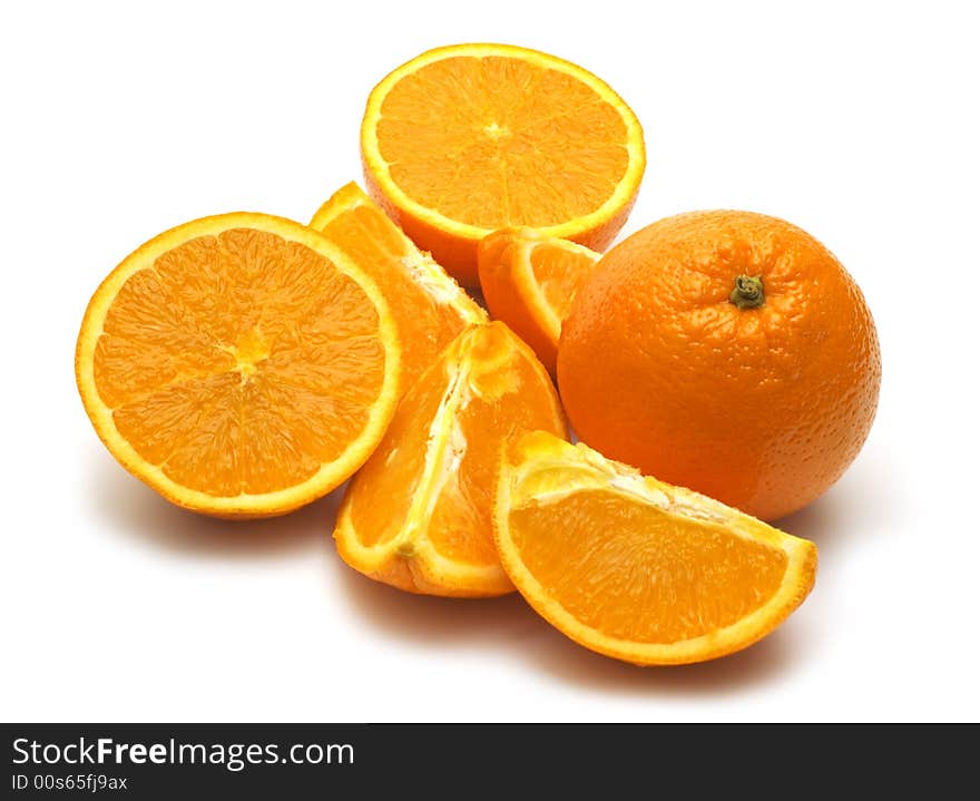 Orange On White Background