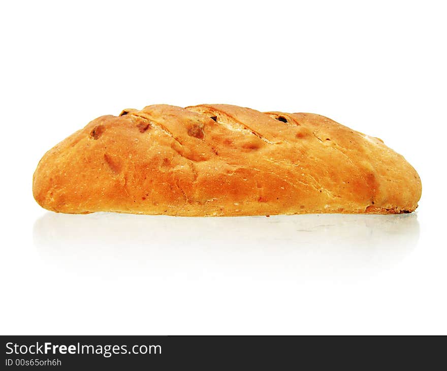 Bread on white background. See my other images of bread and food