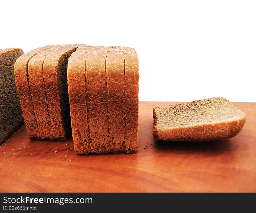 Bread on white background. See my other images of bread and food