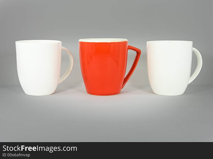 Three coffee mugs