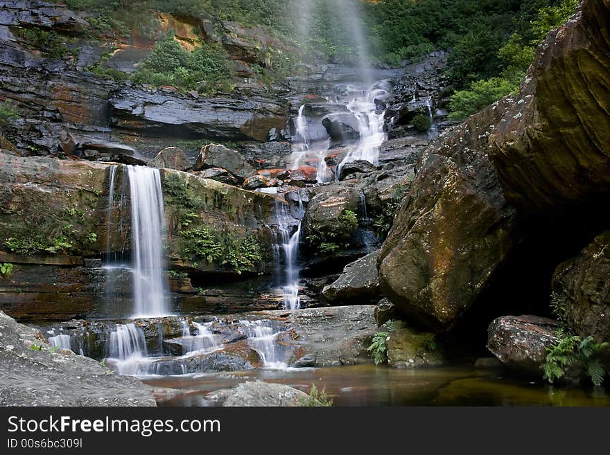 Wentworth Falls in Blue Mountains, Australia. Wentworth Falls in Blue Mountains, Australia