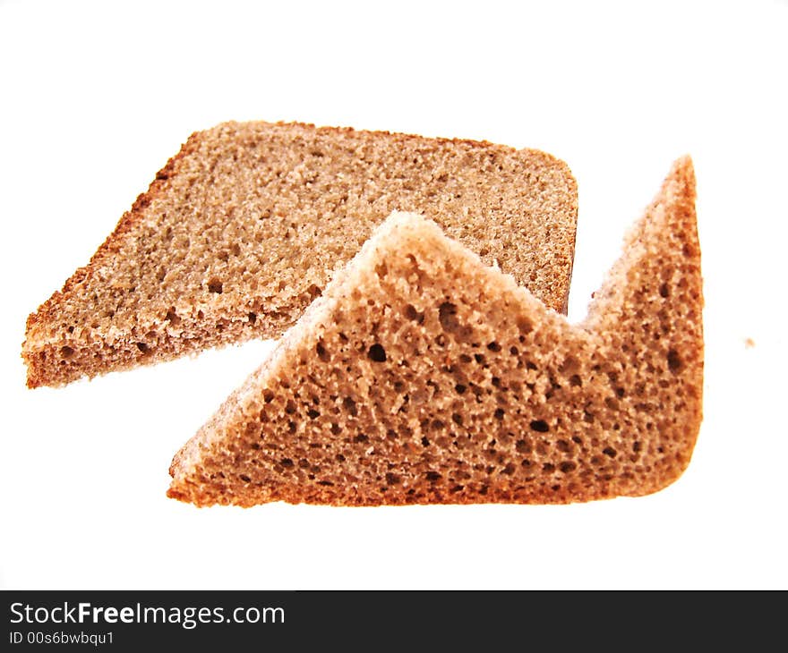 Bread on white background. See my other images of bread and food