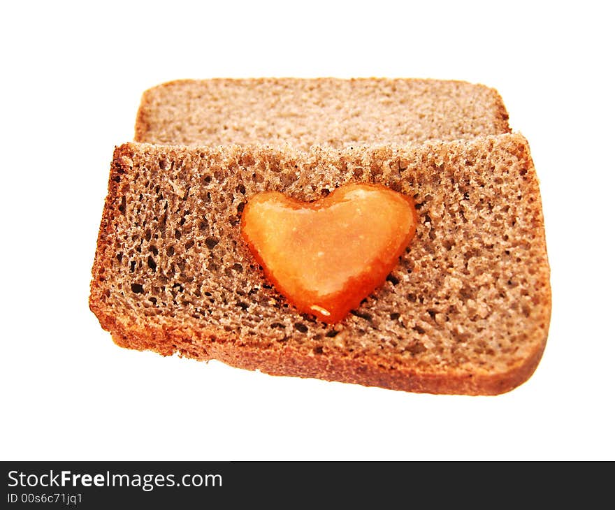 Bread on white background. See my other images of bread and food. Bread on white background. See my other images of bread and food