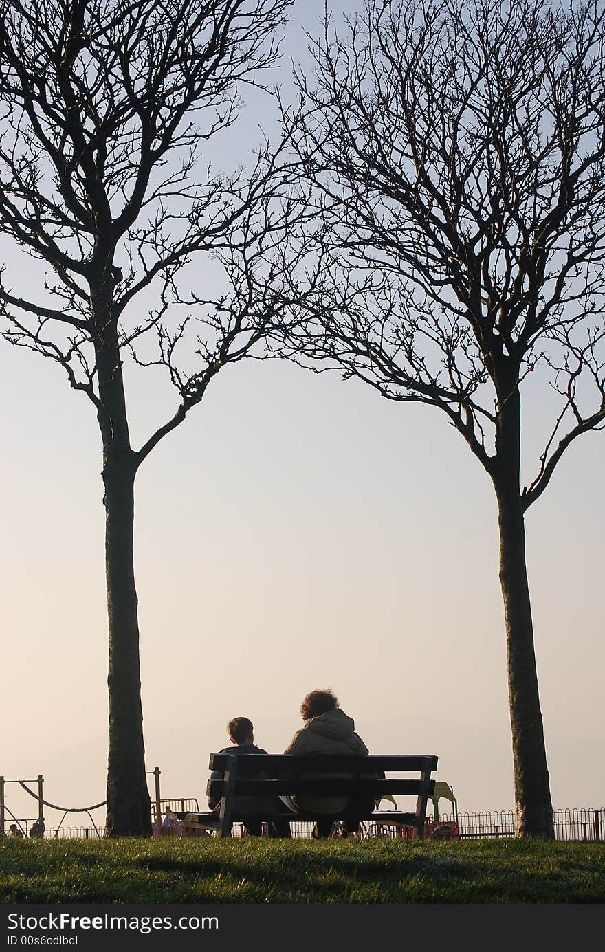 Local park in co.down just a relaxed sitting with mother and son. Local park in co.down just a relaxed sitting with mother and son.