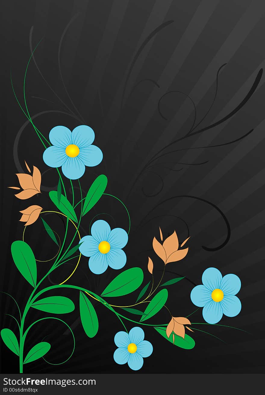 Abstract floral background. Vector illustration.