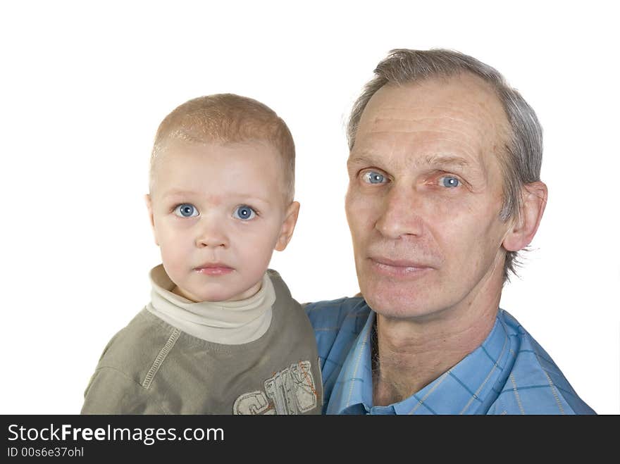 Elderly man and little boy. Camera Pentax k10d kit. Elderly man and little boy. Camera Pentax k10d kit