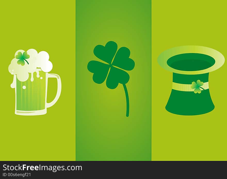 Saint Patrick's day icons. Saint Patrick's day icons.