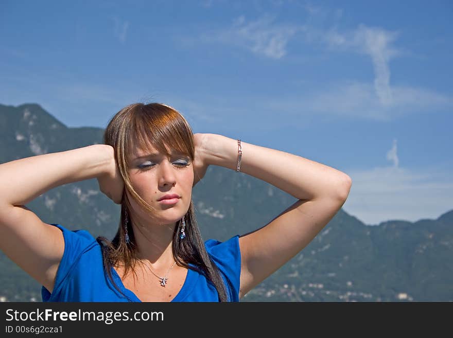 Woman asking for silence