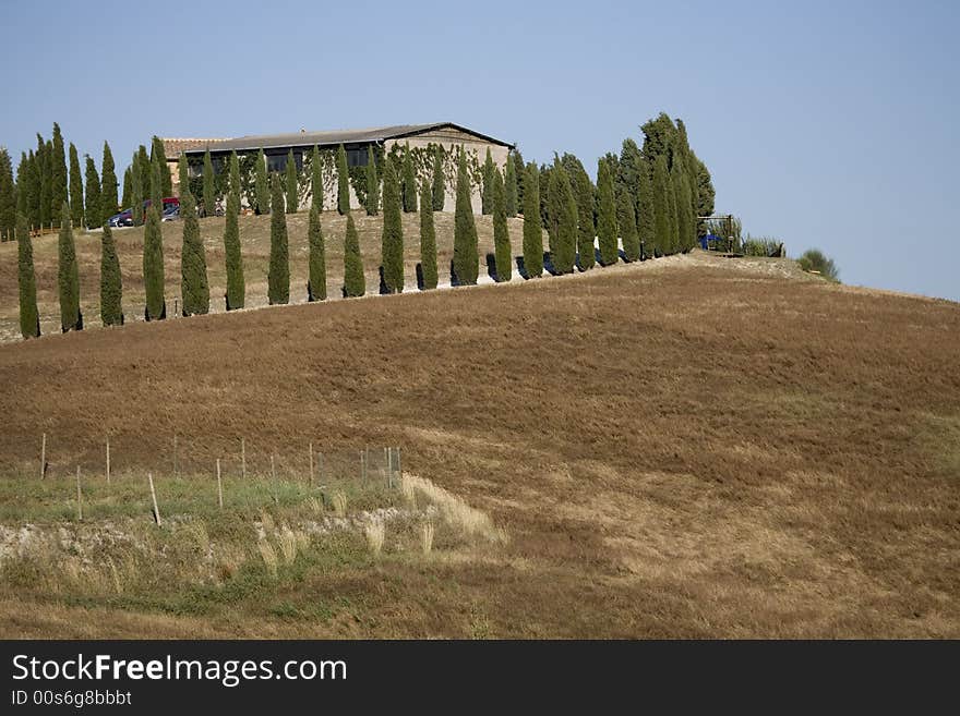 Tuscan countryside en italy central. Tuscan countryside en italy central