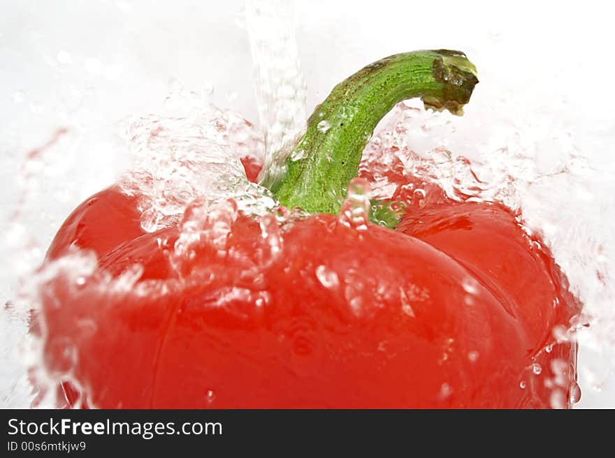 Washed red pepper