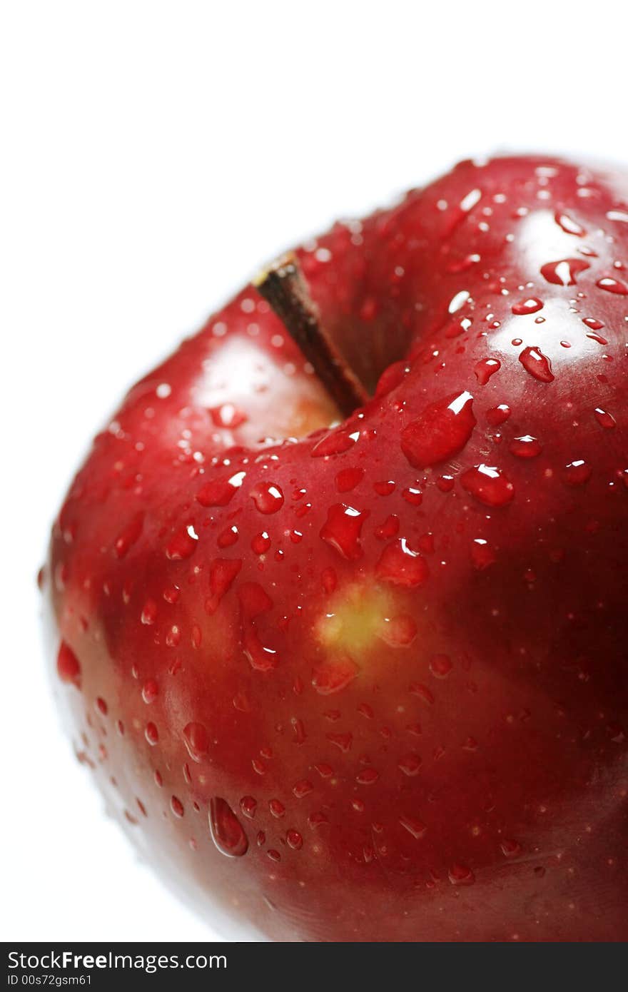 Red apple close up