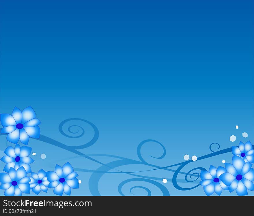 Blue Spring and Summer Flowers Background. Blue Spring and Summer Flowers Background