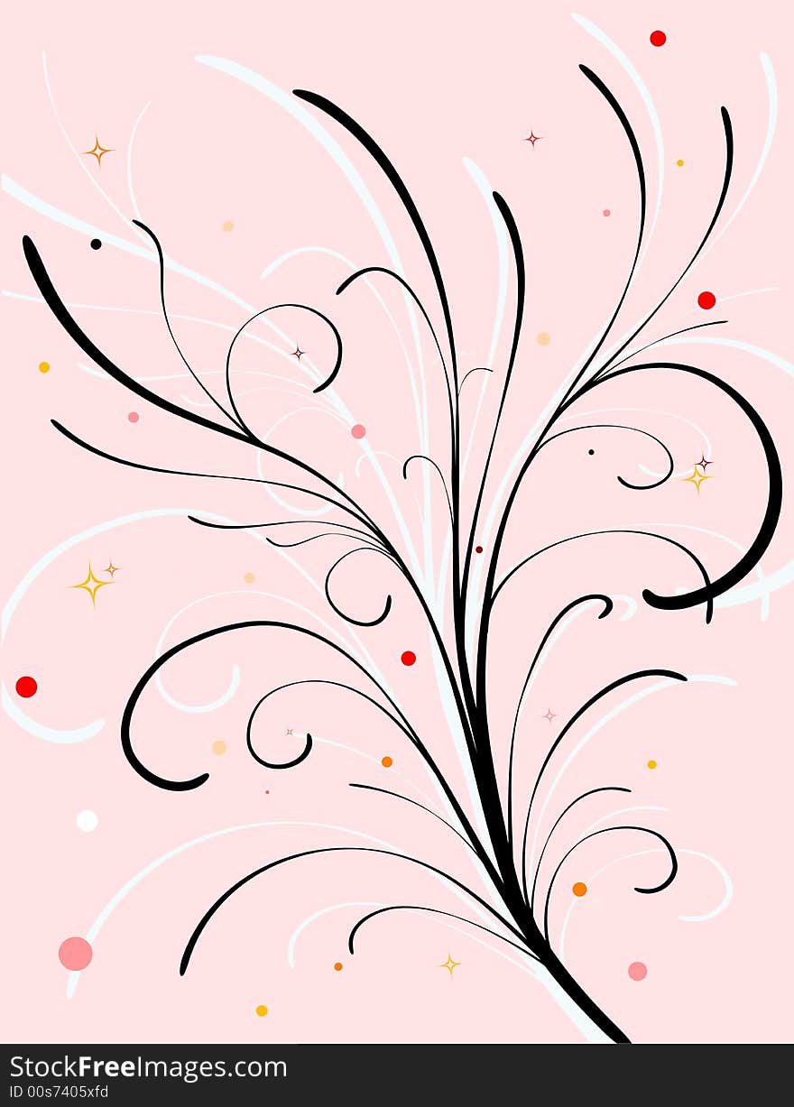 Abstract floral background. Vector illustration.