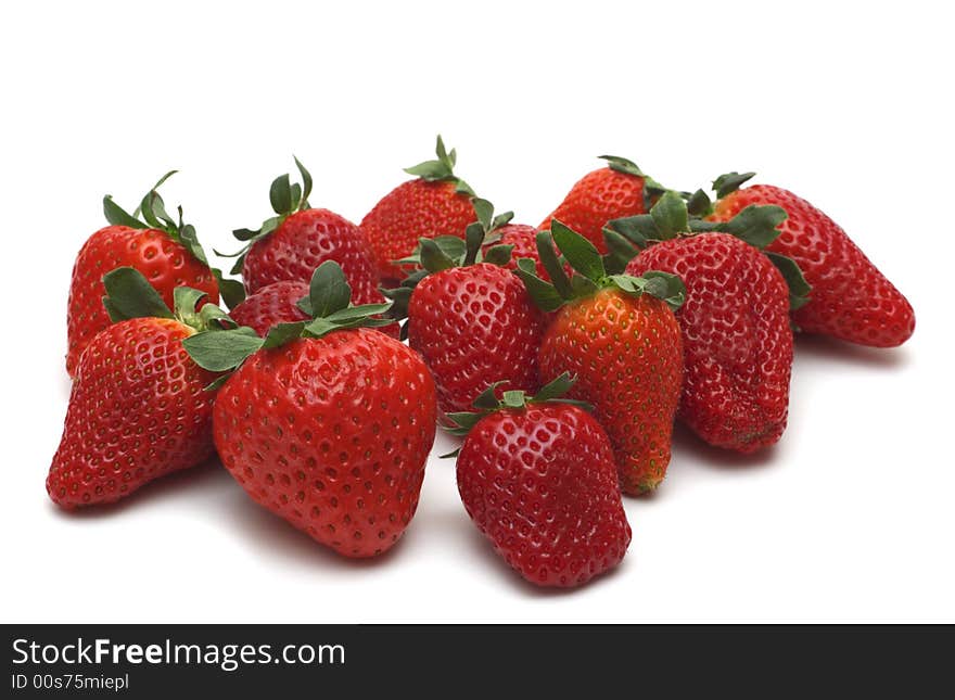 Fresh strawberry on white background